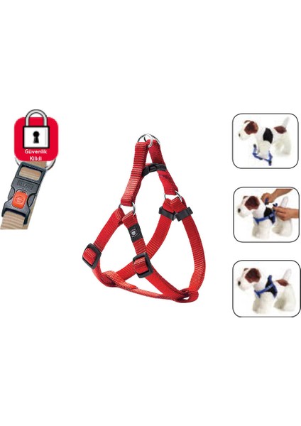 Kilitli Göğüs Tasma S 25-45Cm Kırmızı