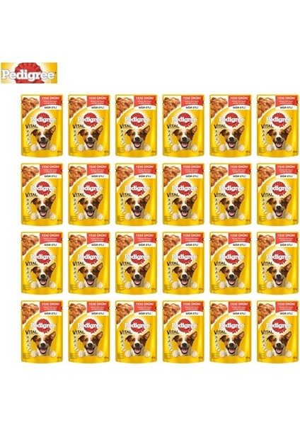 Pouch Biftekli Yaş Köpek Maması 100 Gr x 24 Adet