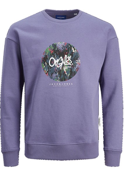 Bisiklet Yaka Mor Erkek Sweatshırt Jorsılverlake Sweat Crew Neck Ln