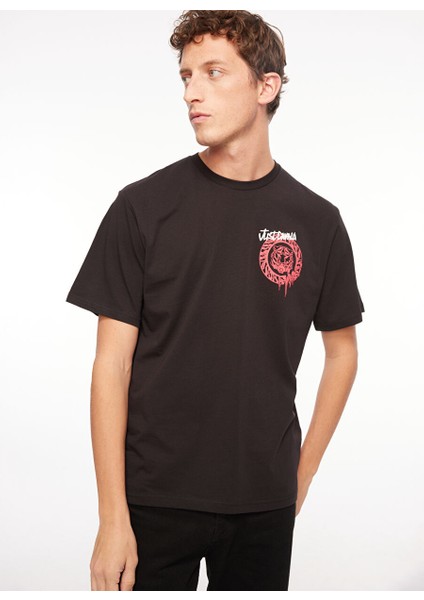 Bisiklet Yaka Siyah Erkek T-Shirt 75OAHG03 fiyatları
