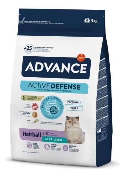 Sterilized Hairball Hindili Kısırlaştırılmış Kedi Maması 3 kg