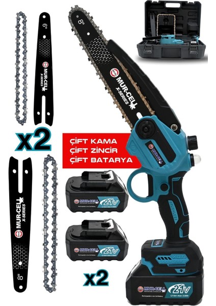 21V 3.0AH Şarjlı Dal Budama Testeresi & 20CM Dal Budama Makinesi