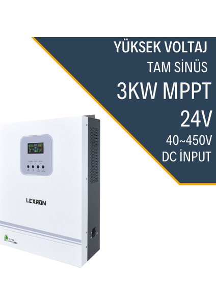 Lexron 3kw Hv Mppt Akıllı Inverter 24V