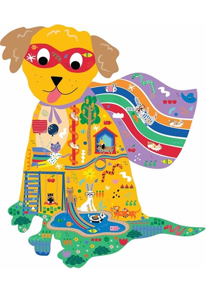 Floss & Rock 40 Parça “kahraman Köpek” Şekilli Yap-Boz / Pets *yeni*