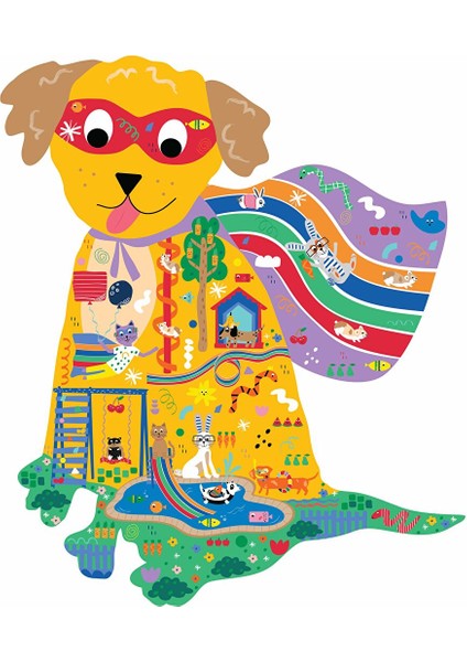 Floss & Rock 40 Parça “kahraman Köpek” Şekilli Yap-Boz / Pets *yeni*