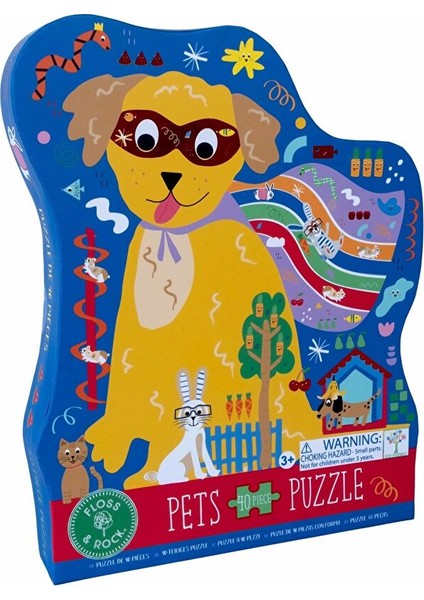 Floss & Rock 40 Parça “kahraman Köpek” Şekilli Yap-Boz / Pets *yeni*