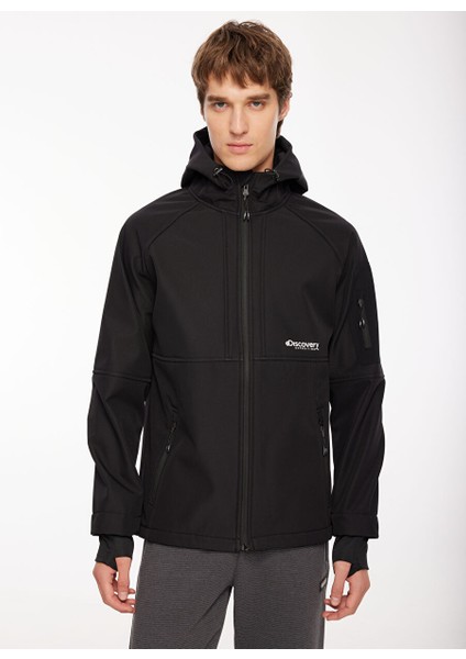 Siyah Erkek Kapüşon Yaka Relaxed Fit Sweatmont D3WM-SWT19