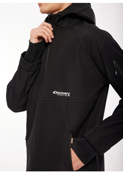 Siyah Erkek Kapüşon Yaka Relaxed Fit Sweatmont D3WM-SWT19