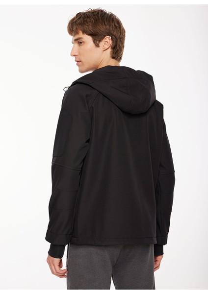 Siyah Erkek Kapüşon Yaka Relaxed Fit Sweatmont D3WM-SWT19