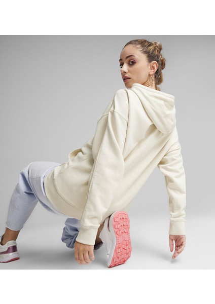 67788587 Her Hoodie Tr Beyaz Kadın Kapüşon Yaka Regular Fit Sweatshirt indirimleri