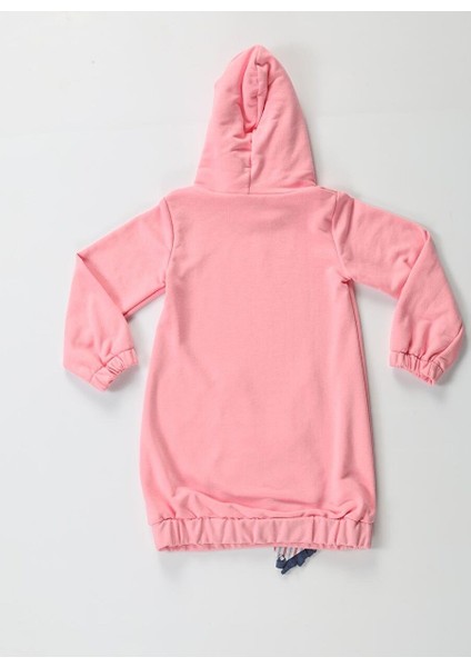 Bunny Soft Kapişonlu Pembe Kız Çocuk Elbise indirimleri