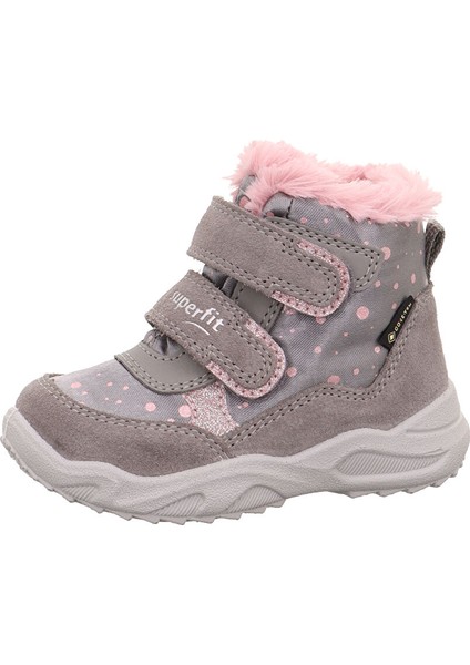 Gri - Pembe Kız Bebek Bot 1-009226-2500-2