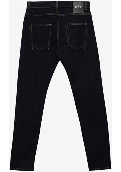 Erkek Düz Paça Slim Fit Denim Pantolon 23IU1M02SL26020_PANTALONE 5 Tasche