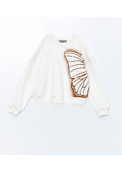 Kız Çocuk Kelebek Sweatshirt