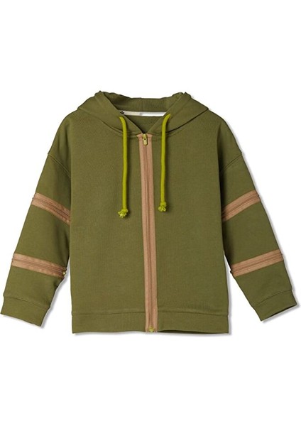 3'ü Bir Arada Dönüşebilir Hoodie Çıkarılabilir Dirsek Parçalı Kapüşonlu Çocuk Sweatshirt