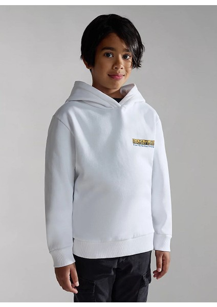 Beyaz Erkek Çocuk Yuvarlak Yaka Uzun Kollu Sweatshirt NP0A4HGB0021 K B-Fujı H