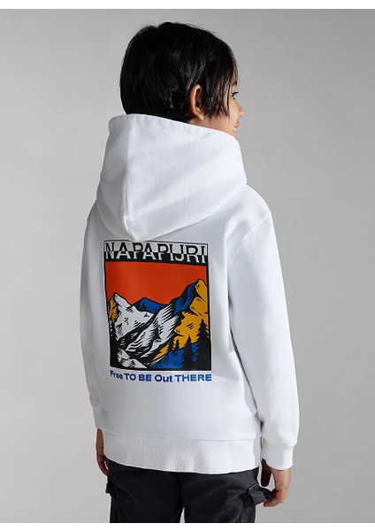 Beyaz Erkek Çocuk Yuvarlak Yaka Uzun Kollu Sweatshirt NP0A4HGB0021 K B-Fujı H fiyatları