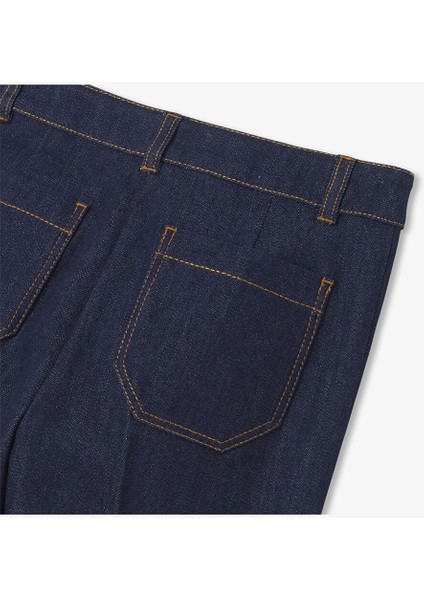 Kız Çocuk Retro Geniş Paça Jean Pantolon