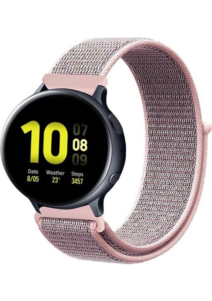 Samsung Galaxy Watch Active 2 40MM / 44MM Akıllı Saat Uyumlu Spor Kumaş Desenli Cırt Cırtlı Kordon Kayış