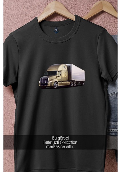 Oversize Amerikan Tarz Tır Tasarımlı Unisex T-Shirt fiyatları