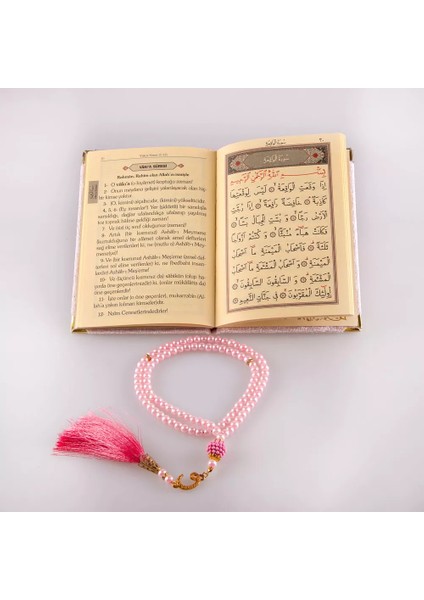 Şantuk Çantalı Tesbih + Yasin Hediye Seti (Çanta Boy, Elifvav, Raşel, Bebe Pembe) fiyatları