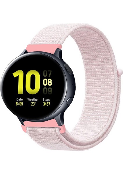 Samsung Galaxy Watch Active 2 40MM / 44MM Akıllı Saat Uyumlu Spor Kumaş Desenli Cırt Cırtlı Kordon Kayış
