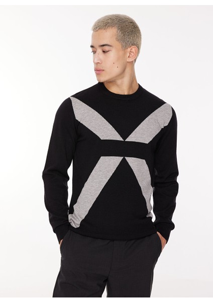 Yarım Balıkçı Yaka Slim Fit Siyah Erkek Kazak UMA23045MA fiyatları