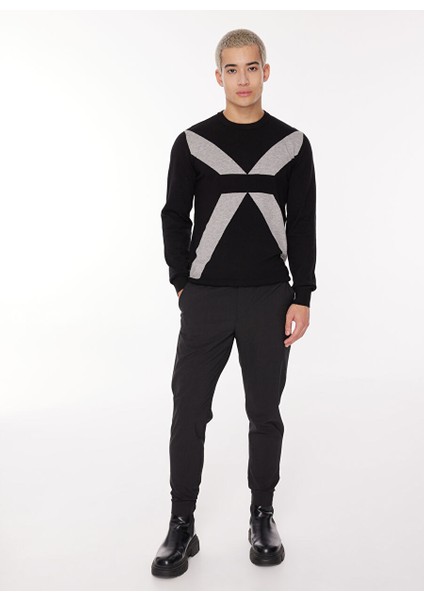Yarım Balıkçı Yaka Slim Fit Siyah Erkek Kazak UMA23045MA modelleri