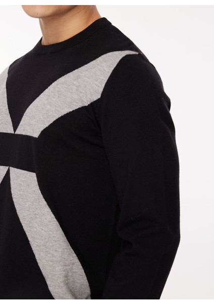 Yarım Balıkçı Yaka Slim Fit Siyah Erkek Kazak UMA23045MA fırsatları