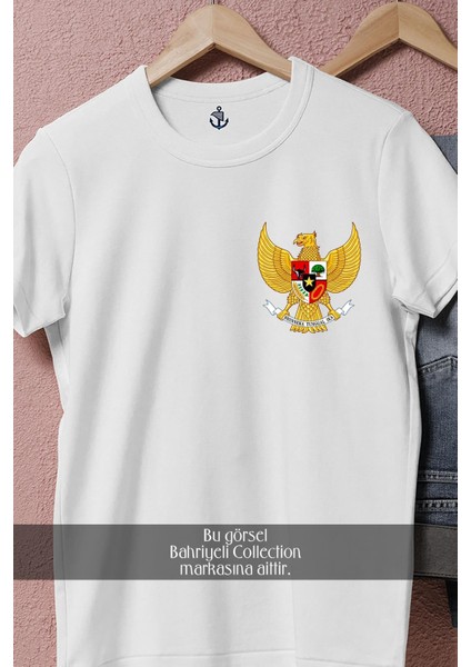 Oversize National Emblem Of Indonesia Garuda Pancasila Coat Of Arms Cep Tasarımlı Unisex T-Shirt fiyatları