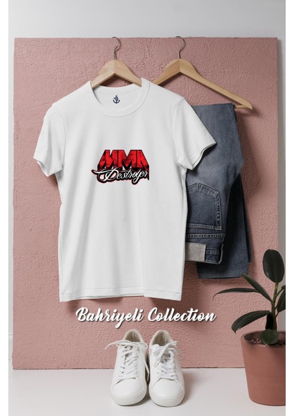 Oversize Mma Destroyer Tasarımlı Unisex T-Shirt