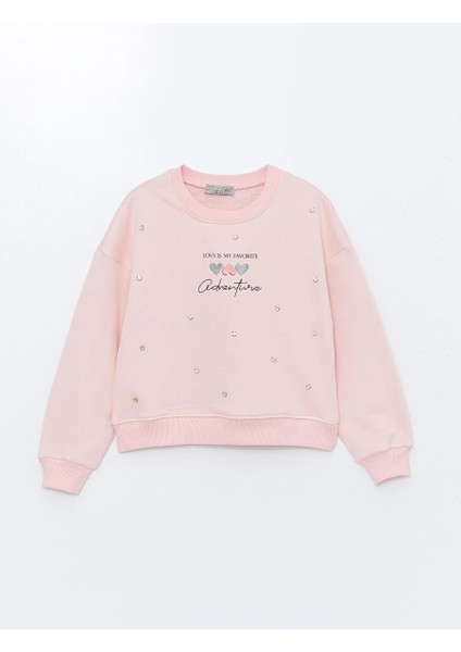 Kız Çocuk Taş Detaylı Sweatshirt