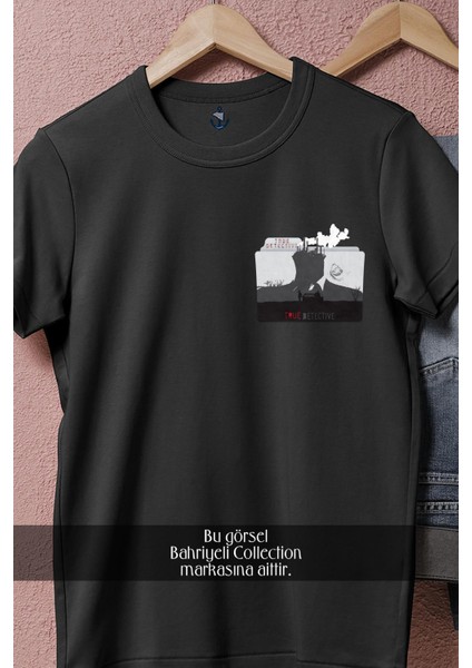 Oversize True Detective Poster Film Cep Tasarımlı Unisex T-Shirt fiyatları