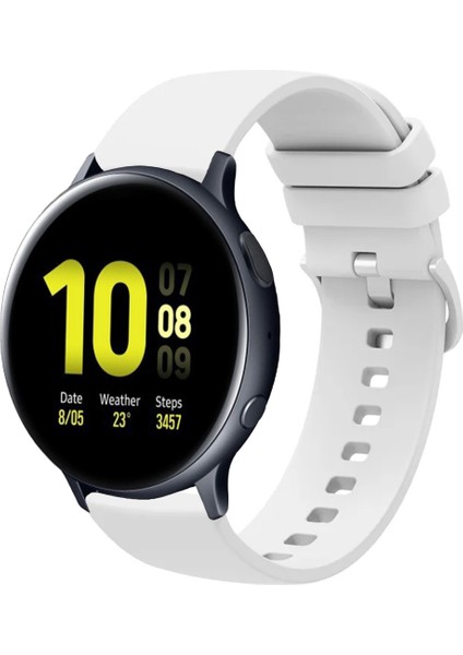 Samsung Galaxy Watch Active 2 40MM / 44MM ile Uyumlu Kordon Jel Silikon Tokalı Kayış