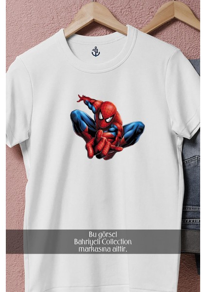 Oversize Spider-Man Örümcek Adam 11 Vektörel Tasarımlı Unisex T-Shirt modelleri
