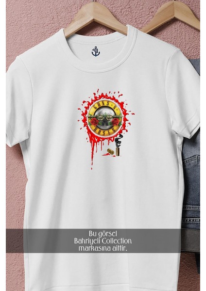 Oversize Guns N' Roses Logo Tasarımlı Unisex T-Shirt fiyatları