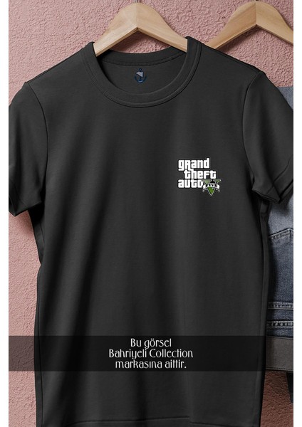 Oversize Grand Theft Auto V Gta 5 Logo Cep Tasarımlı Unisex T-Shirt fiyatları