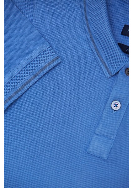 Vintage Görünümlü Mavi Polo Yaka Çocuk T-Shirt fırsatları