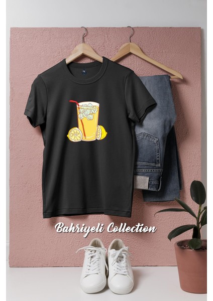 Oversize Limonata Tasarımlı Unisex T-Shirt