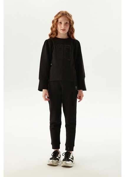Fracomina Kız Çocuk Siyah Sweatshirt