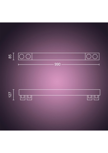 Hue Centris Led 4'lü Akıllı Spot Lamba 4x4.2W (Beyaz)