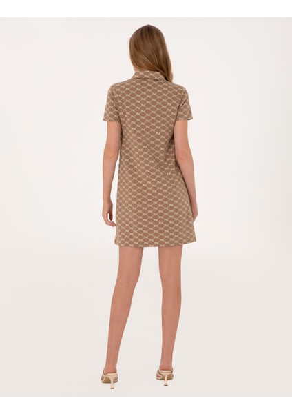 Kadın Bej Regular Fit Örme Elbise 50303296-VR011