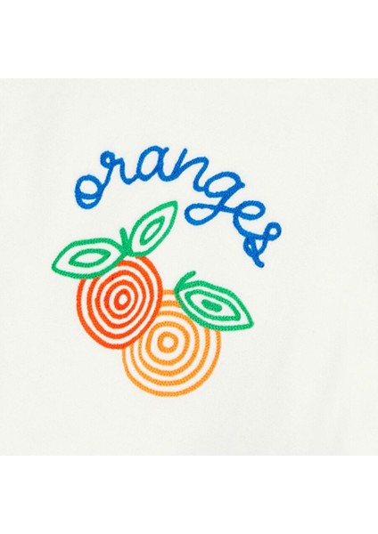 Kız Çocuk Pike Örgü Işlemeli Sweatshirt