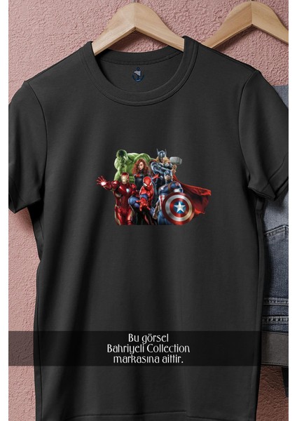 Oversize Marvel Avengers Illustration Tasarımlı Unisex T-Shirt fiyatları