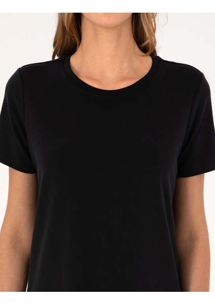 Kadın Siyah Regular Fit Örme Elbise 50306008-VR046