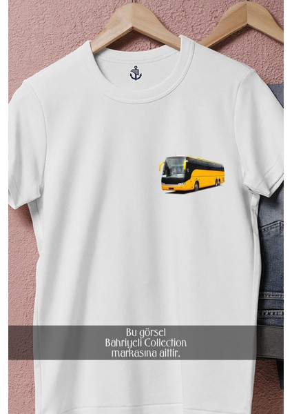Oversize Sarı Büyük Otobüs Yolcu Cep Tasarımlı Unisex T-Shirt indirimleri