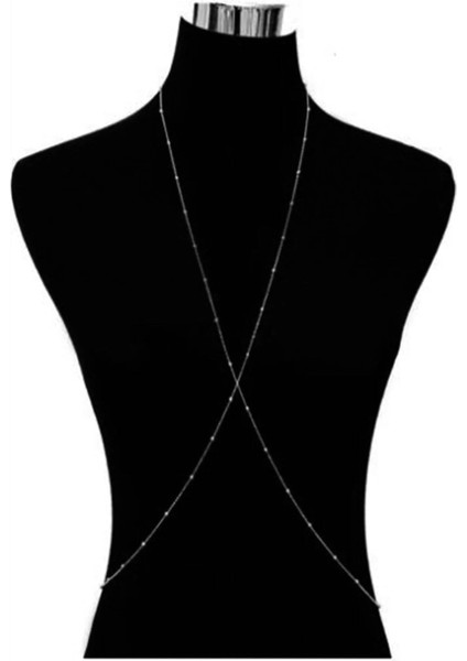 Gümüş Kadın Mini Top Boncuklu Stylish Vücut Zinciri fiyatları