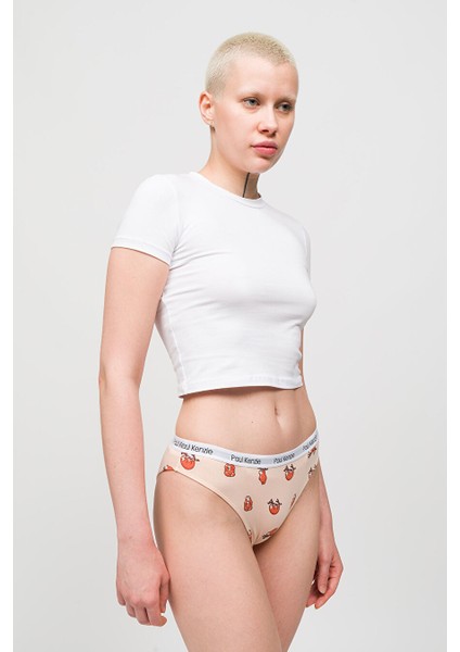 Desenli Kadın Slip Külot - Couple Collection Lazy