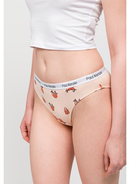 Desenli Kadın Slip Külot - Couple Collection Lazy