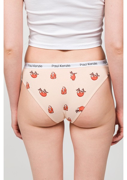 Desenli Kadın Slip Külot - Couple Collection Lazy